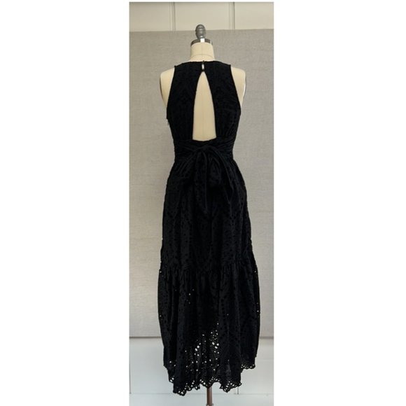 *SOLD* NWT Anthropologie Maeve Black Eyelet Wrap Dress - 2 - Picture 6 of 11